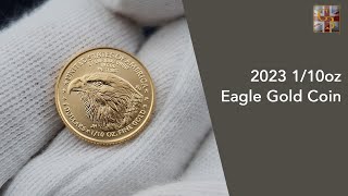 NEW 2023 110 OZ American Eagle Gold Coin 5 [upl. by Airdnek]