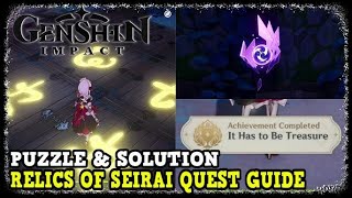 Genshin ImpactWorld Quest  Relics of Seirai  PART82 [upl. by Kenley]