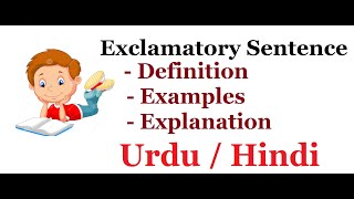 What are Exclamatory Sentences  Urdu  Hindi [upl. by Anizor]