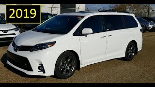 2019 Toyota Sienna SE Technology Package review of features and walk around in Super White [upl. by Delanty]