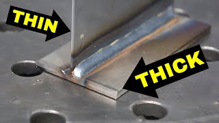 MIG Welding Thin Metal to Thick Metal Heres How [upl. by Esir737]