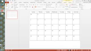 How to create a calendar in Powerpoint [upl. by Farah321]