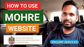 How to use mohre website hindi review in UAE  How to check all services MOHRE in Dubai  TTS [upl. by Eilsek]