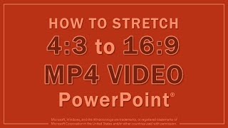 How to Stretch 4x3 to 16x9 Aspect Ratio Video in PowerPoint [upl. by Viking]