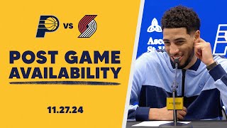 Indiana Pacers Postgame Media Availability vs Portland Trail Blazers  November 27 2024 [upl. by Kubetz68]