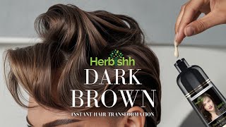 Transform Your Look with Herbishh Dark Brown Color Shampoo  No Damage  Instant Results [upl. by Drawd495]