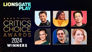 Celebrating Winners at Critics Choice Awards 2024  29th Annual Critics Choice Awardlionsgateplay [upl. by Mil]