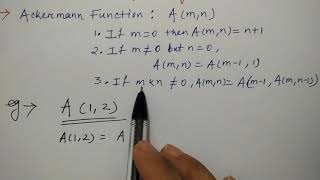 ackermann function in hindi  Data Structures  Niharika Panda [upl. by Hummel]