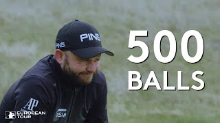 Andy Sullivan tries to make a holeinone with 500 balls [upl. by Tyree]