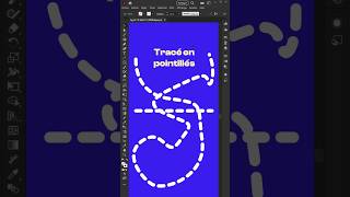 Créer un tracé en pointillés sur Illustrator tips tutorial illustrator design vector shorts [upl. by Carpio]