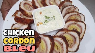 Chicken Cordon Bleu  Garlic Mayo Dipping Sauce Recipe [upl. by Olva]