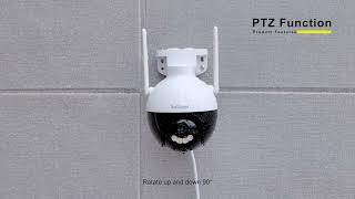 SriHome SH045 1080P FHD CCTV WiFi Camera  PTZ TwoWay Audio Waterproof Spotlight Night Vision [upl. by Arihday]