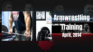 Armwrestling Training  April 2014  Ryan Espey [upl. by Elissa]