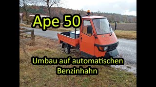 Ape 50  Umbau auf automatischen Benzinhahn [upl. by Rolyab]