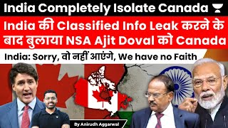 India Isolates Canada amp West Skips NSA meet in Canada for Russia Ukraine Slams Canadian Govt [upl. by Rennie]