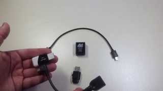 Review OTG HostCharge Adapters and Hubs for Samsung Galaxy Tabs [upl. by Ennovyahs624]