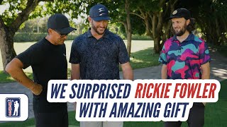 We Surprised Rickie Fowler with AMAZING Gift [upl. by Karwan]