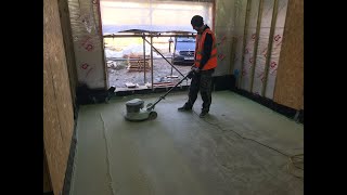 Thermoscreed  Laitance removal from Gypsol liquid screed floor [upl. by Questa]