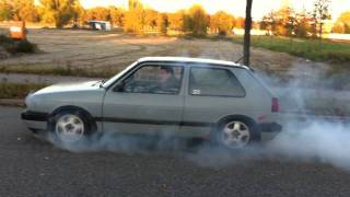 Golf 2 VR6 Burnout [upl. by Anwahsak688]