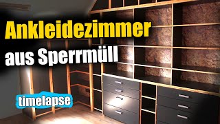 Ankleidezimmer aus Sperrmüll bauen in 8 Minuten [upl. by Rowan]