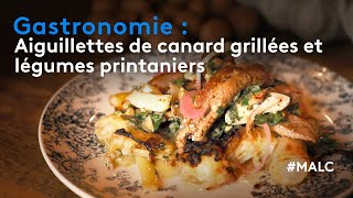 Gastronomie  aiguillettes de canard et légumes printaniers [upl. by Shaffert]