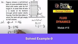 Class 11 Physics  Fluid Dynamics  19 Solved Example9 on Fluid Dynamics  For JEE amp NEET [upl. by Ibrab]