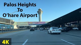 Oak Forest  Palos Heights to Ohare Airport  November 12 2023 [upl. by Will334]