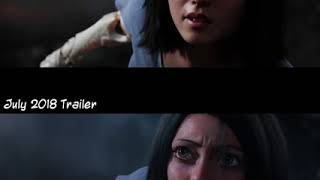 Alita Battle Angel  Trailer Comparison [upl. by Bridget302]