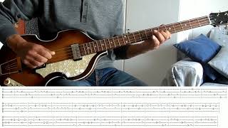 Nowhere Man  The Beatles  Bass Tutorial with Tabs [upl. by Ayana]