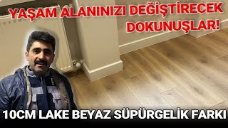 SÜPÜRGELİK Değişimi 10cmlik PVC Lake Beyaz Süpürgelik Yaptık [upl. by Kire]