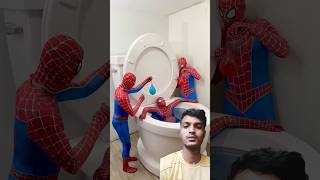 Funny three spiderman doing great fun 😝🤣😜 spiderman prank humor vfx [upl. by Ardnasirk150]