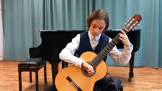 Leo Brouwer Estudios Sencillos Etude no1 played by Levente Csonka [upl. by Liv]