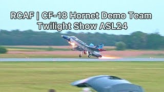 RCAF  CF18 Demo Team Twilight Show At Airshow London SkyDrive 2024 [upl. by Lzeil]