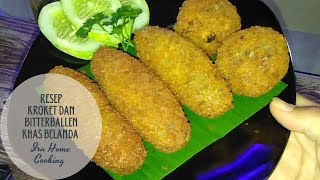 RESEP KROKET DAN BITTERBALLEN  MAKANAN KHAS BELANDA  RESEP KROKET  HOW TO MAKE CROQUETTE [upl. by Aisylla279]