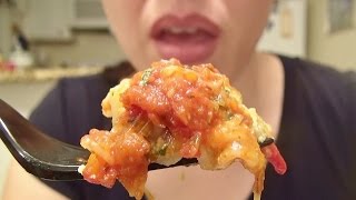 SassEsnacks ASMR GlutenFree Vegetarian Lasagna  Eating Sounds  Mukbang [upl. by Htiaf43]