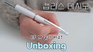 파이롯트 캡리스 데시모 만년필 구매 리뷰  M EF 닙 비교 [upl. by Isidora]