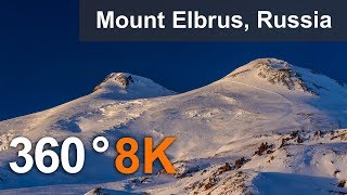 360 video Journey to Elbrus Mountain Russia Teaser 8K aerial video [upl. by Chitkara194]