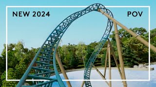 Vindfald POV New for 2024 roller coaster at Tivoli Friheden [upl. by Rolat]