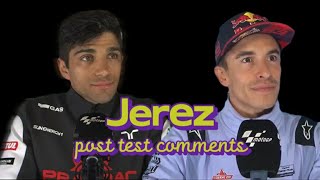 Martin amp Márquez share theyre thoughts about the jerez test [upl. by Nertie481]