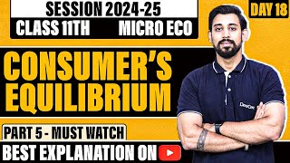 Microeconomics  Consumers Equilibrium  Chapter 2  Part 5 [upl. by Suirauqed]