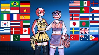 CountryHumans in 36 Languages Country Associations meme [upl. by Itsirc]