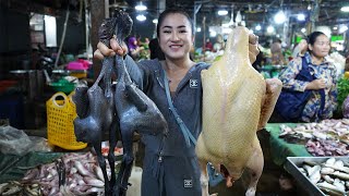 Market show Yummy black chickens and duck cooking  Countryside Life TV [upl. by Yerffoj283]