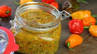 Traditional Caribbean Peppersauce hot sauce Recipe [upl. by Nolava]