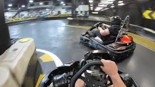 I try out Speedway Indoor Karting in Indianapolis Indiana 2 full races GoPro onboard 120220 [upl. by Aynotal]