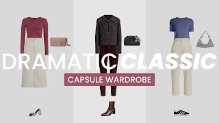 OVER 100 Dramatic Classic Outfit Ideas  Casual Capsule Wardrobe for the Dramatic Classic Kibbe Type [upl. by Fairley]