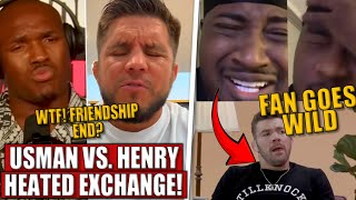 Kamaru Usman amp Henry Cejudo got into HEATED EXCHANGE Adesanya’s fan shares frustration [upl. by Yarvis]