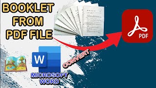 how to create a booklet from a pdf file word to pdf convert [upl. by Redleh]