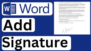 How to Add a Signature in Word  Easy to Follow [upl. by Moreen]