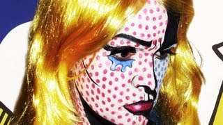 Pop Art  Roy Lichtenstein Makeup Tutorial [upl. by Pirnot981]