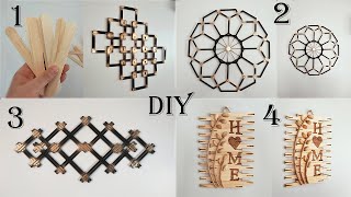 4 BEAUTIFUL WALL DECOR IDEAS WITH WOODEN STICK  EASY WALL HANGING IDEAS [upl. by Aicatan867]